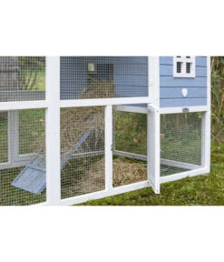 Dehner XXL Nagerheim Happy Home Funny, Hellblau, Ca. B170/H120/T99 Cm -Freien Garten Rabatt Geschäft 6896997 WE DE 003 DehnerMarkenqualitaetKaninchenstallFlocke