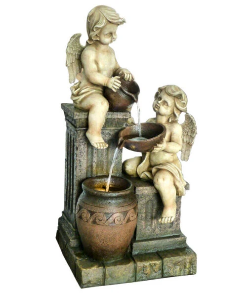 Dehner Polyresin-Gartenbrunnen Engel, Ca. H84,5 Cm -Freien Garten Rabatt Geschäft 6911267 WE FS 001 DehnerPolyresinGartenbrunnenEngel