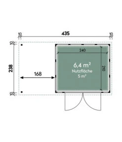 Wolff Finnhaus Metallgerätehaus Eleganto 2724, Inkl. Seitendach Links, Ca. B455/H227/T259 Cm -Freien Garten Rabatt Geschäft 6929087 WE DE 001 FinnhausEleganto