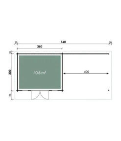 Wolff Finnhaus Gartenhaus Trondheim 70-A XL, Inkl. Lounge 400 Rechts, Ca. B780/H256/T390 Cm -Freien Garten Rabatt Geschäft 6931547 WE DE 001 FinnhausTrondheim