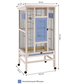 Ferplast Vogelvoliere Wilma, Hellbraun, Ca. B83/H158/T67 Cm -Freien Garten Rabatt Geschäft 6953145 WE BG 001 FerplastVKWilma