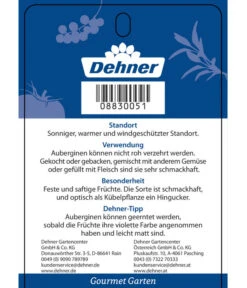 Dehner Gourmet Garten Aubergine, Veredelt -Freien Garten Rabatt Geschäft 8830051 GGAubergineCarmen Etikett 2