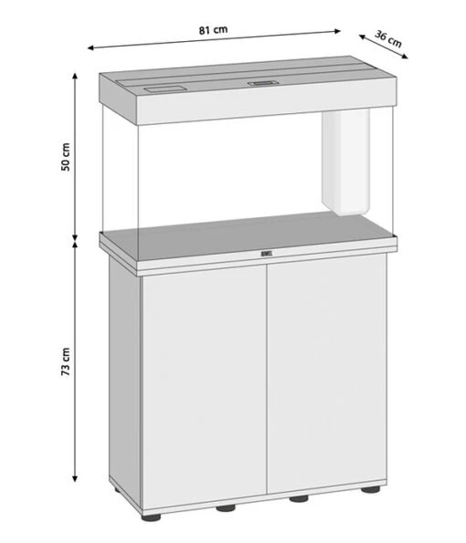 JUWEL® AQUARIUM Kombination Rio 125 LED, 125 L, Ca. B81/H123/T36 Cm -Freien Garten Rabatt Geschäft M200005226 X006935373 WE BG 001JuwelRio125Masse1 1