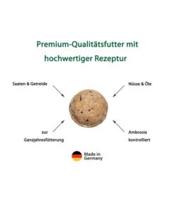 Dehner Natura Wildvogelfutter Meisen-Knödel, Ohne Netz, 2 X 100 Stk. Je 100 G -Freien Garten Rabatt Geschäft WE DE 002 MeisenknoedelUSPGrafikStandard 1