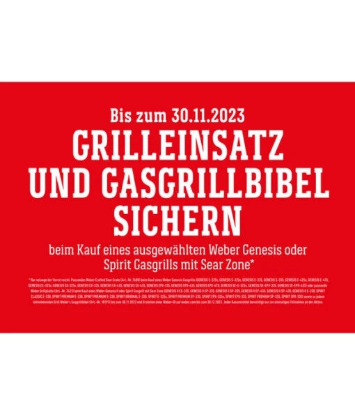 Weber Gasgrill Spirit SP-335 Premium GBS, 60 X 44 Cm -Freien Garten Rabatt Geschäft Weber Genesis HighHeat 23 LIDSticker 130x90mm 230814 1