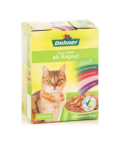 Dehner Nassfutter Für Katzen Feine Vielfalt Als Ragout Adult, 12 X 100 G -Freien Garten Rabatt Geschäft X005363775 BildFS 001 DehnerKatzennassfutterMulit1